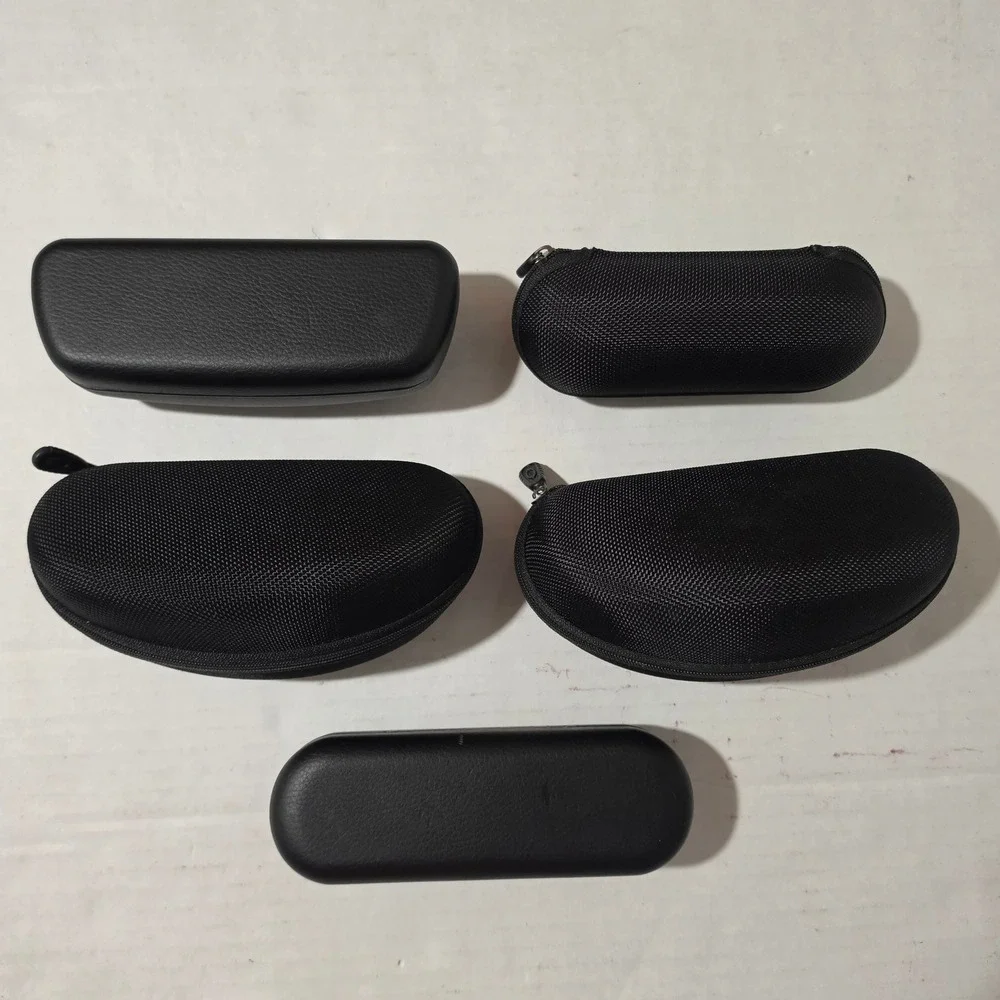 Oakley Sunglass Case Bundle Lot 5 Cases Zipper Clamshell Black 1 Lens